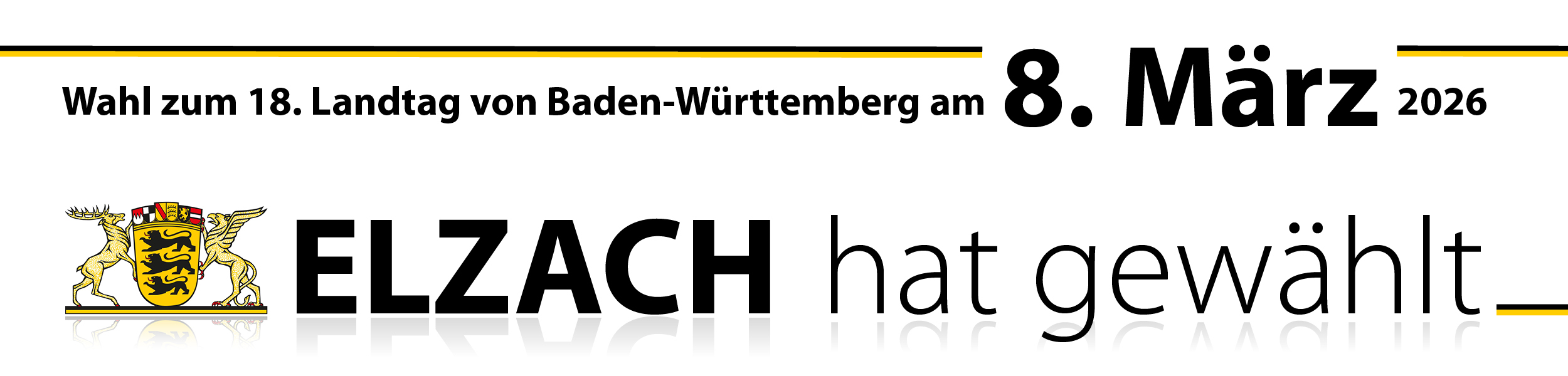 Aufruf zur Wahl des 18. Landtages in Baden-Württemberg am 8. März