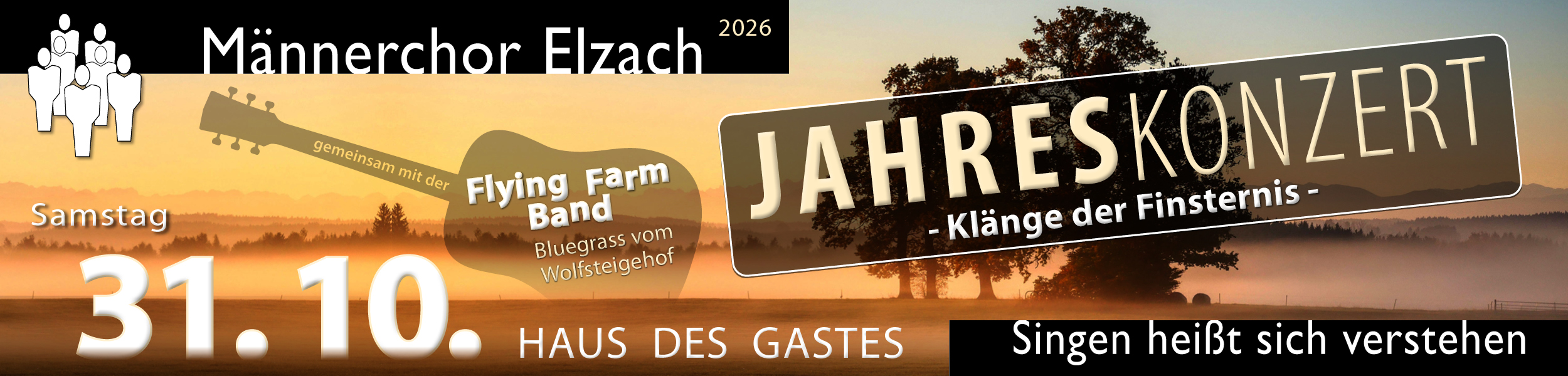 Jahreskonzert des Männerchores Elzach im Haus des Gastes am 31.10.2026